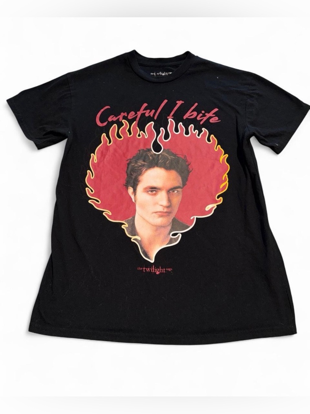 Edward Cullen Careful I Bite Black Graphic Tee - The Twilight Saga